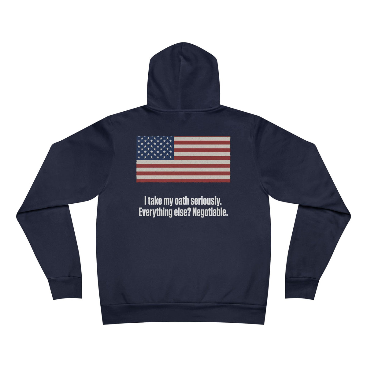 Honorably Unserious — Wordmark + Flag + Tagline Hoodie
